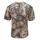 Back view of MFH Brand U.S. military short sleeve undershirt with snake FG camo pattern, breathable and lightweight fabric
