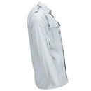 Original Swedish Army Bluish-Gray Shirt Sweden Military Issue With Epaulets New - GoMilitar