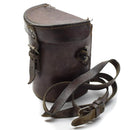Damaged vintage brown leather carrying case with straps for Original Yugoslavian army ON-M59 monocular sight tool