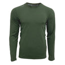 Olive green TEXAR military thermal long sleeve undershirt designed for warmth, comfort, and durability in cold conditions.