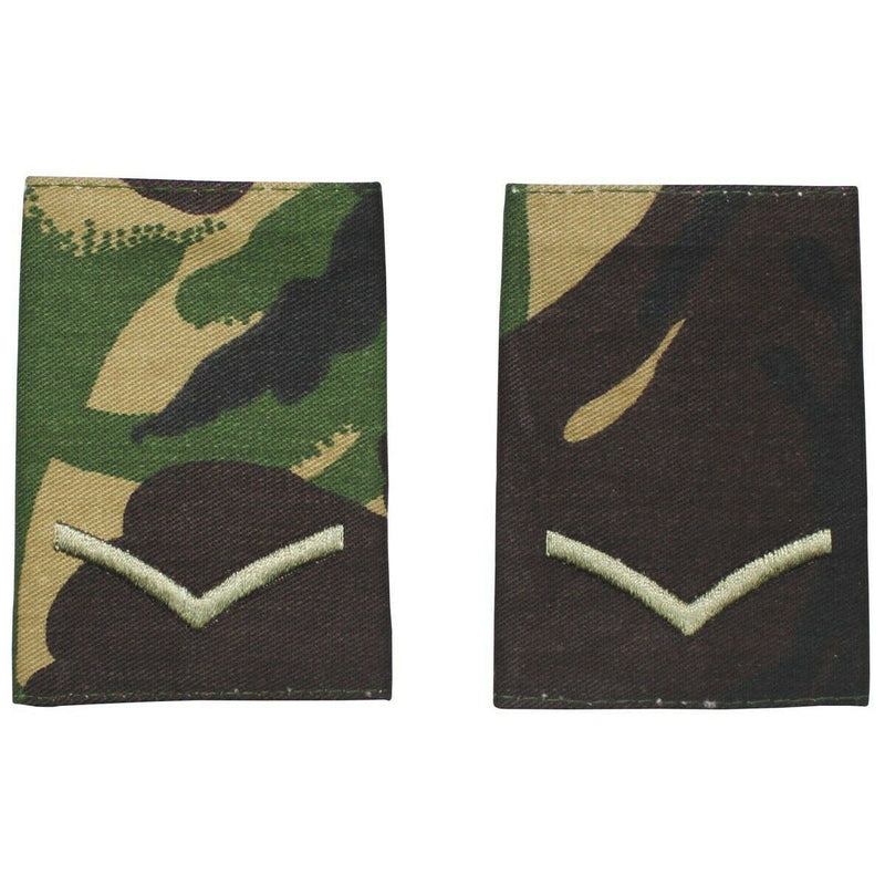 Echte britische Armee Schulterschlaufen Stoff LANCE CORPORAL DMP camo