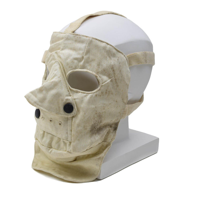 Echte, gruselige Gesichtsmaske für kaltes Wetter, Para-Aramid, verstellbar, gruseliges weißes Cosplay