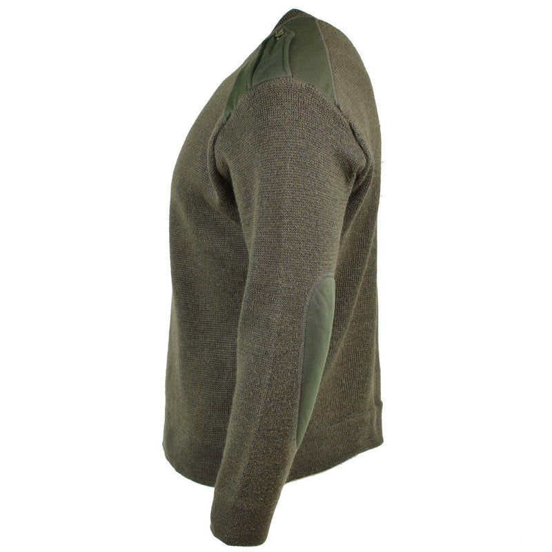 Original französischer Armeepullover Olive Commando Militär Herren Pullover Rundhals NEU