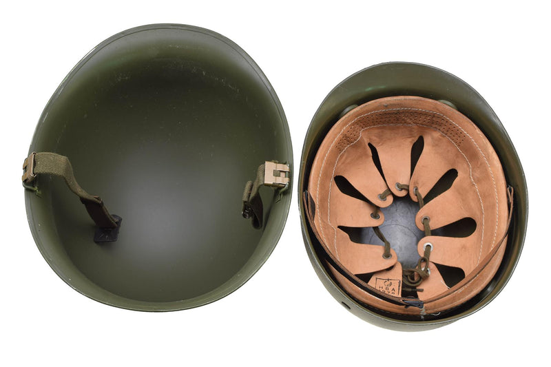 Original belgischer Militärstahlhelm M51 taktischer Kampfhelm Armee Innenteil PVC Oliv