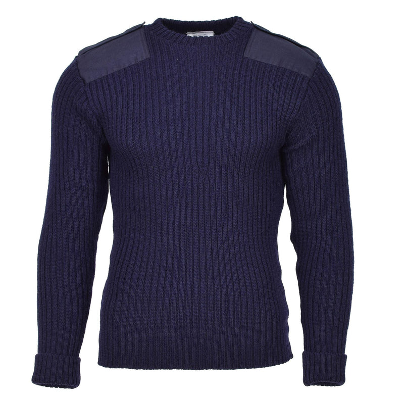 Echter blauer Pullover, Bodywarmer, Wollpullover, Kommandopullover der britischen Armee