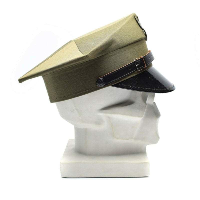 Echte polnische Militär-Schirmmütze, polnischer Armeeoffizier, Schirmmütze, Olivgrün, NEU