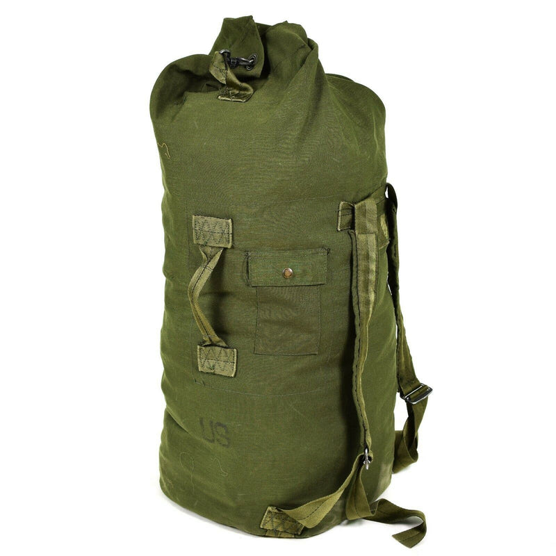 Original US Army Seesack, groß, olivgrün, Militärsack aus Segeltuch, Seesack