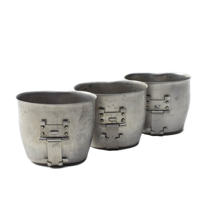 Original Österreichische Bundesheer Feldflasche Edelstahlbecher Klappgriff Militärausgabe