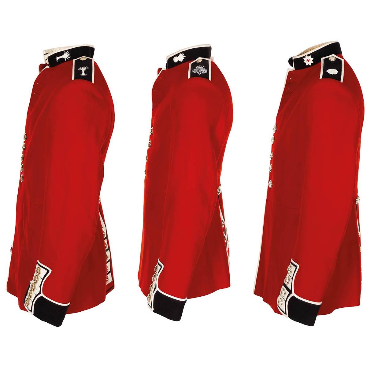 Echte britische Armeejacke, Uniform, Tunika, rotes Kleid, scharlachrote Gardekavallerie