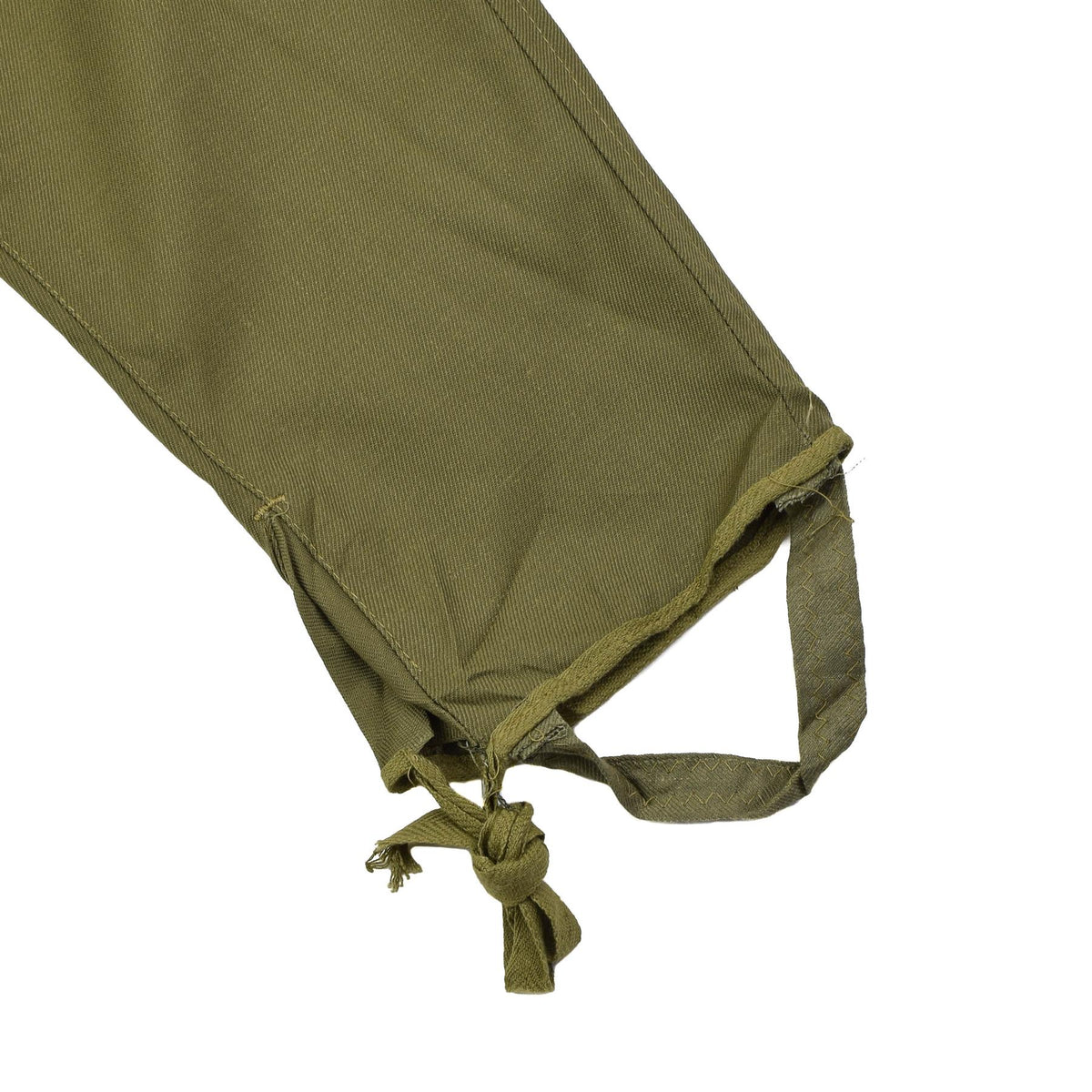 Original rumänische Armee-Feldarbeitshose, verstellbare Kordelzugbündchen, Olivgrün