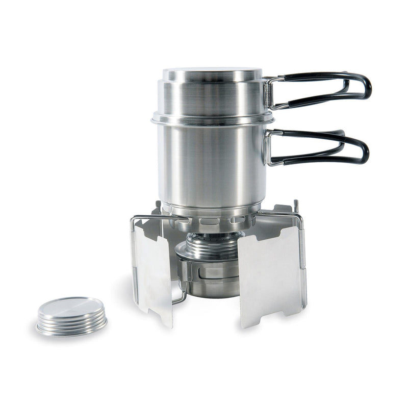 Tatonka Spiritusbrenner Kocher Set Outdoor Kochset Edelstahl Topfständer