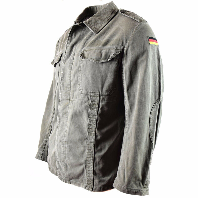 Original Moleskin-Jacke der deutschen Armee. Vintage BW Armee Feldjacke in Olivgrün