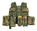 Original niederländische militärische modulare Kampfweste mit 10 Beuteln, inklusive DPM-Camouflage