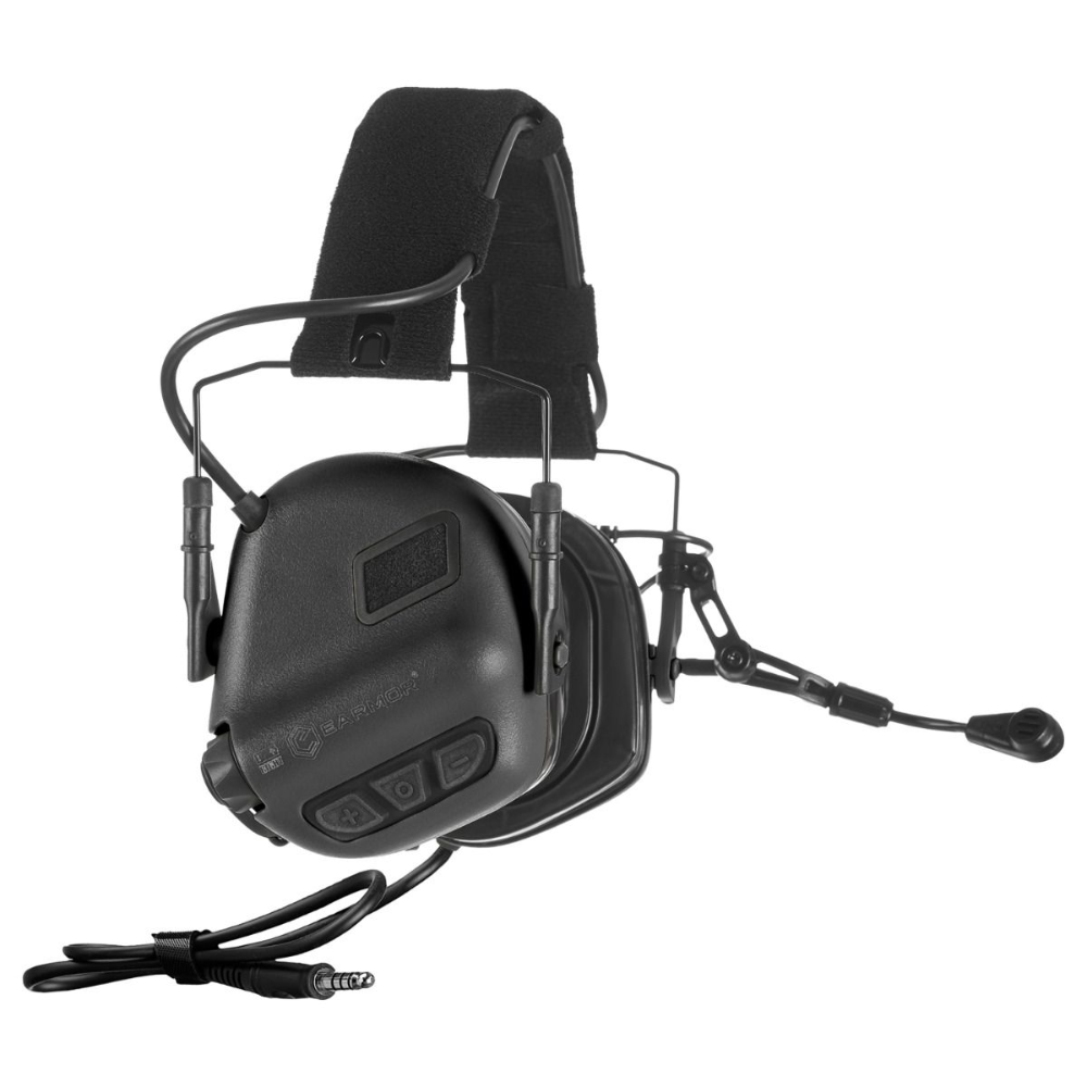 EARMOR M32 Plus Taktisches Kommunikations-Headset Gehörschutz Schwarz