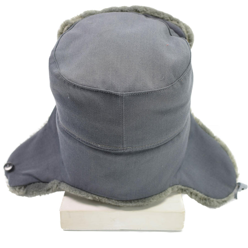Original DDR Armeeoffizier Wintermütze Kaltwetter Uschanka Kunstpelz NEU