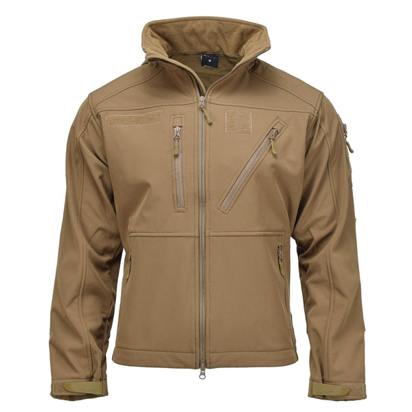 MIL-TEC Militär-Stil SCU14 Jacke Wandern Activewear mit Kapuze Outdoor Dark Coyote