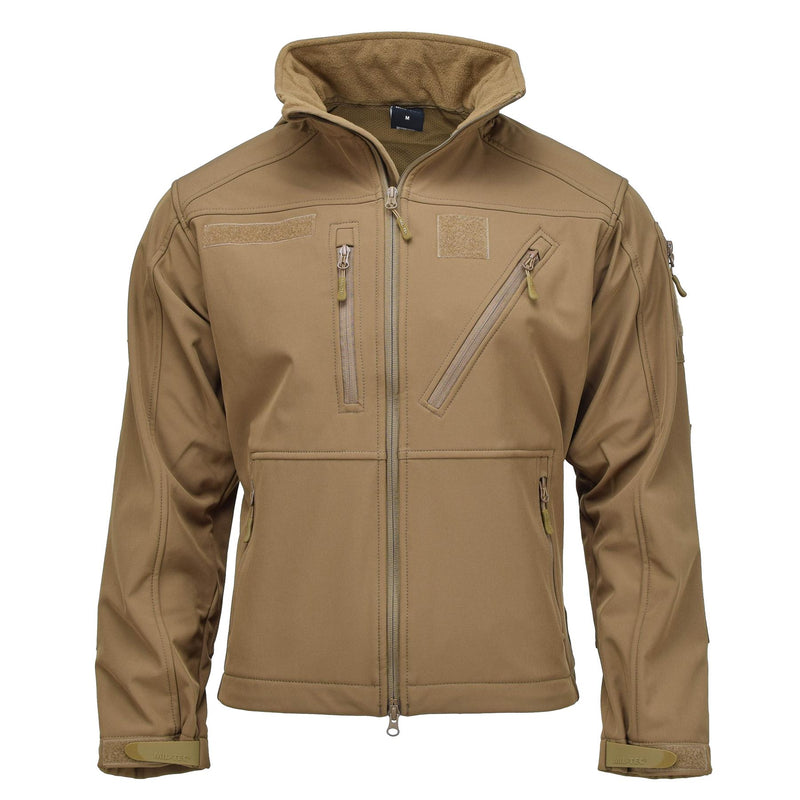 MIL-TEC Militär-Stil SCU14 Jacke Wandern Activewear mit Kapuze Outdoor Dark Coyote