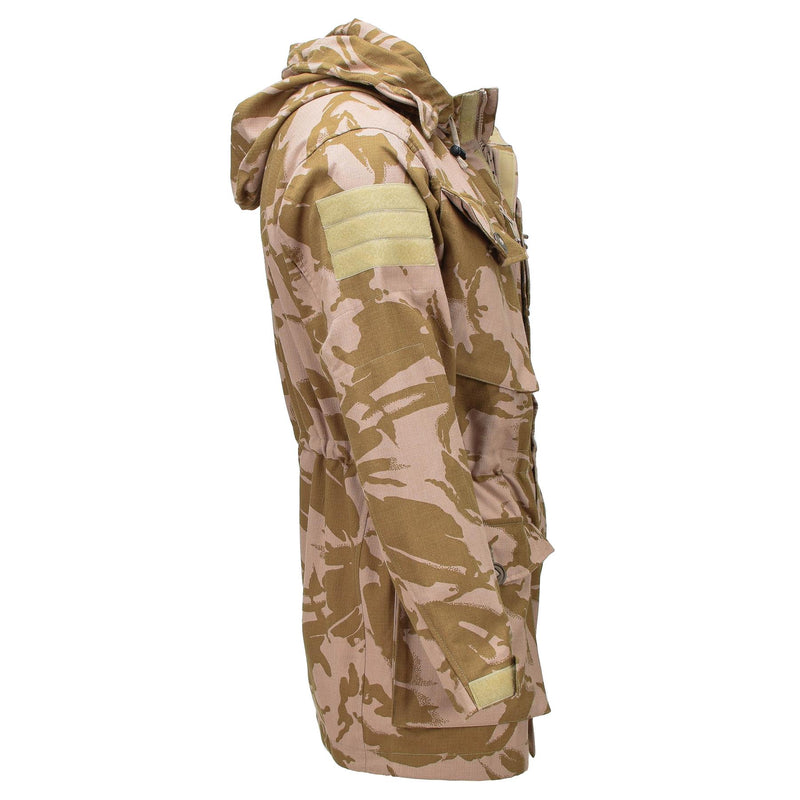 Original britische Militär-Kitteljacke, flammhemmend, winddicht, Parka mit Kapuze, NEU
