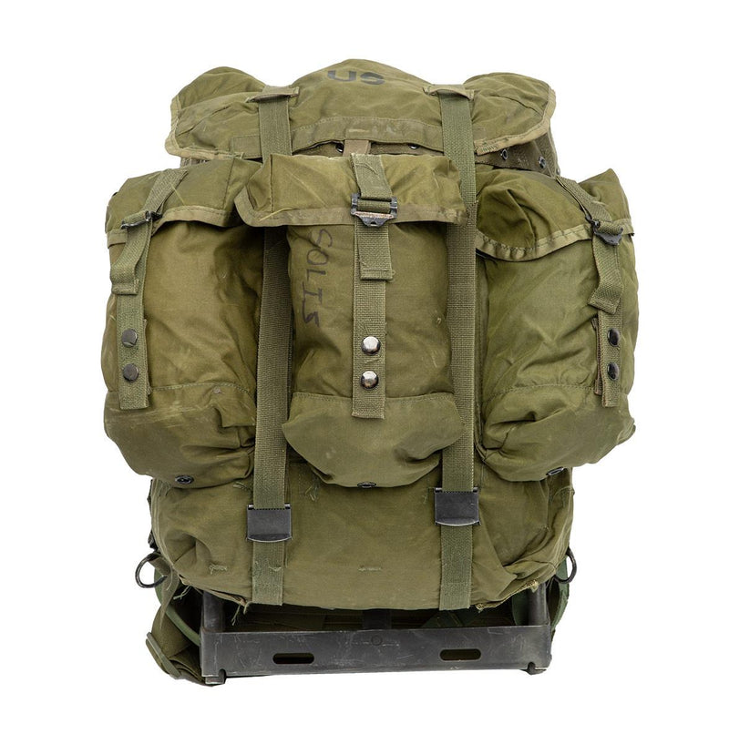 Echter US-Vintage-Militärrucksack Typ ALICE, wasserdichter 50-Liter-Camping-Tagesrucksack