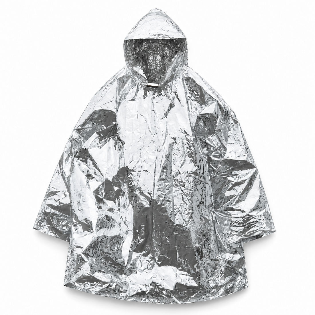 Mil-Tec Notfall-Überlebens-Poncho mit Kapuze, leichter Thermo-Regenschutz