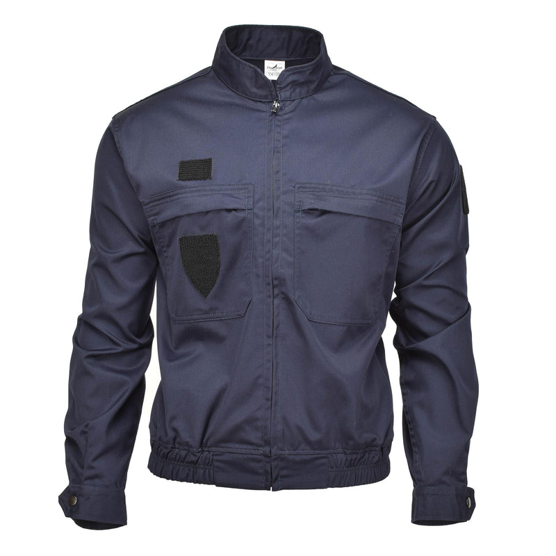 Echte französische Militärpolizei-Uniformjacke, blaue MP-Hemden aus massivem Ripstop, NEU