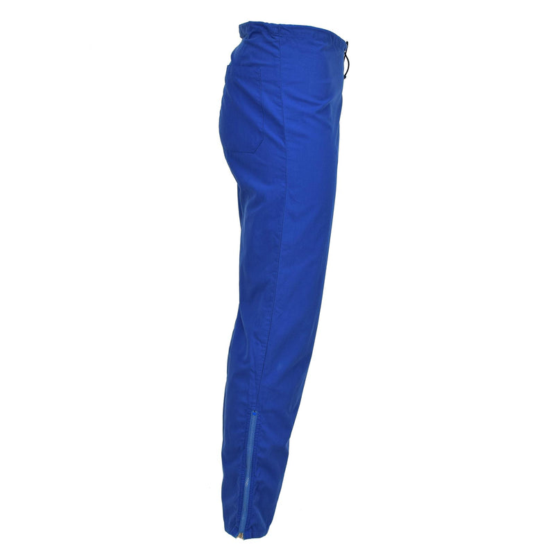 Original schwedische Militär Jogginghose Hose verstellbare Taille Arbeitskleidung Blau