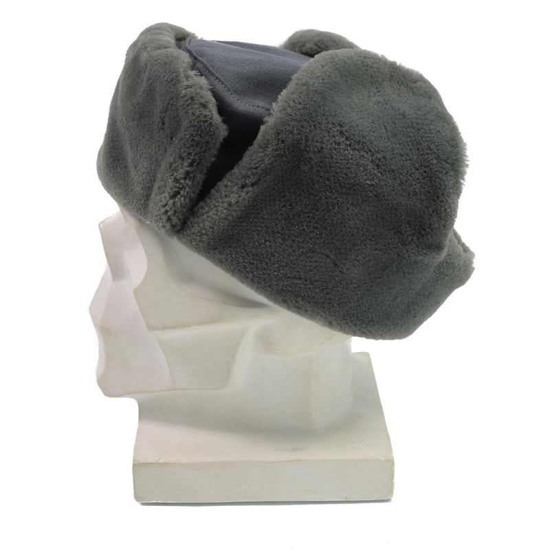 Original DDR Armeeoffizier Wintermütze Kaltwetter Uschanka Kunstpelz NEU