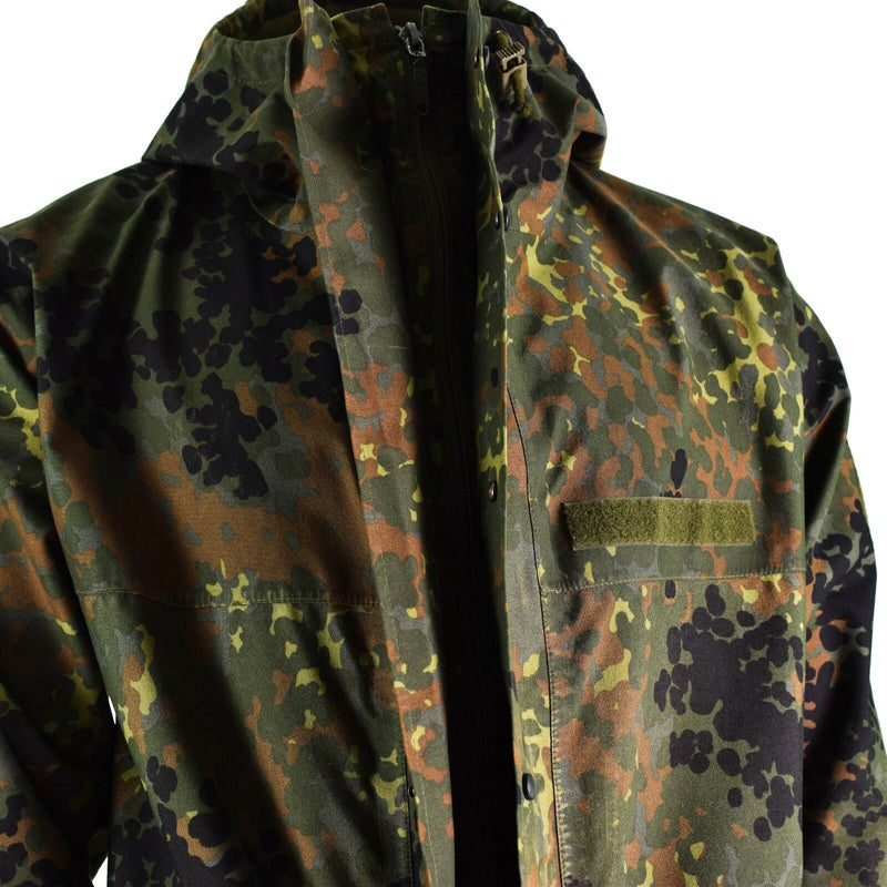 Original Bundeswehr Feldjacke GoreTex Flecktarn wasserdichter Regenschutzparka