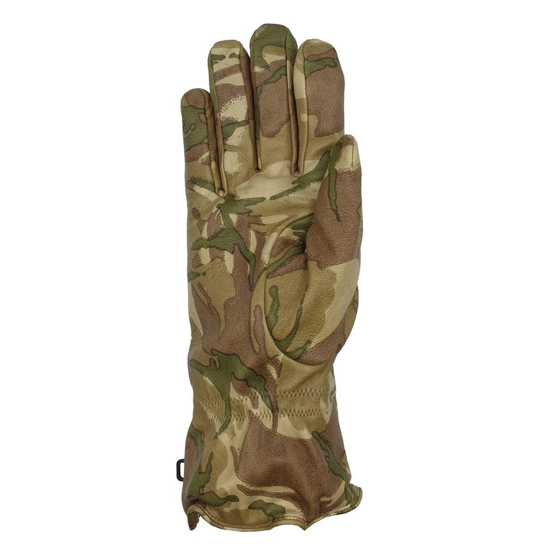 Echte britische MK II Kampflederhandschuhe MTP Camouflage warm gefütterte Handschuhe