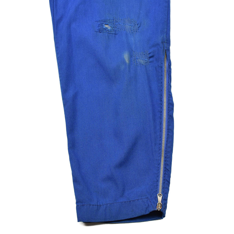 Original schwedische Militär Jogginghose Hose verstellbare Taille Arbeitskleidung Blau