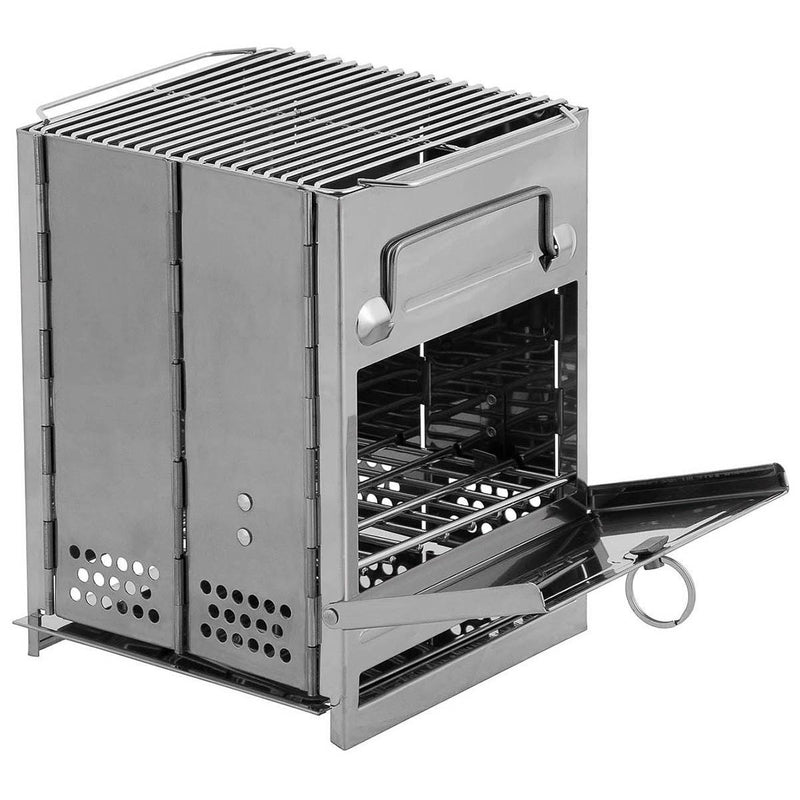 MFH Raketenofen Edelstahl faltbarer Grillrost Campinggrill Outdoor BBQ Kochgeschirr