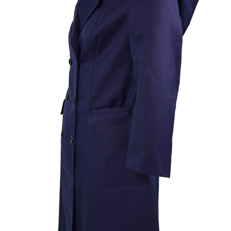 Echter französischer Militärmantel, Armee-Trenchcoat, dunkelblau, Damenjacke, NEU