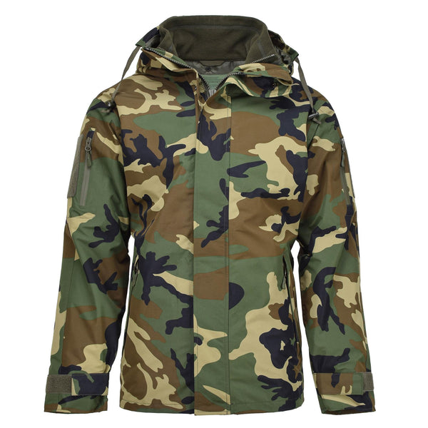 MIL-TEC Militärstil GEN II gefütterte Winterjacke Woodland Camo Softshell Parka