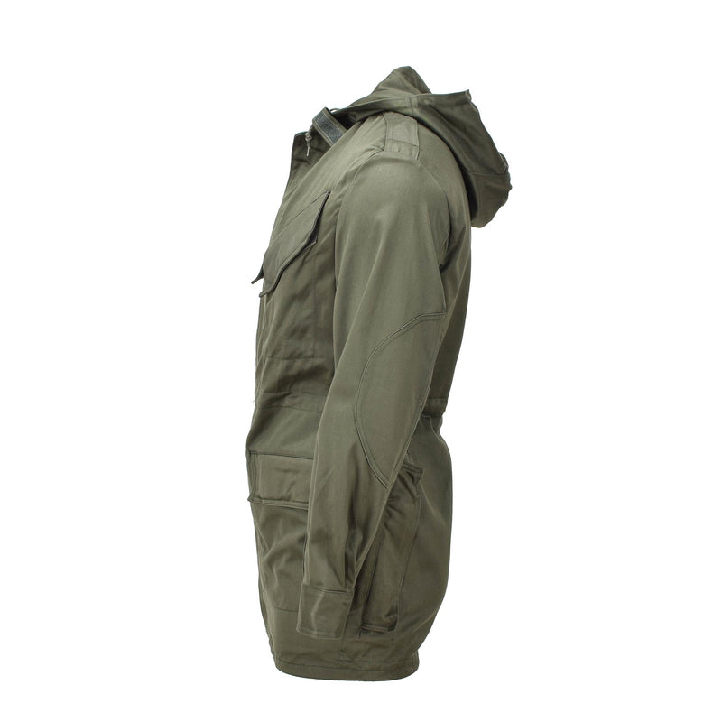 Echte belgische Militärjacke oliv Feldtruppen BDU Kapuzenparka Vintage NEU