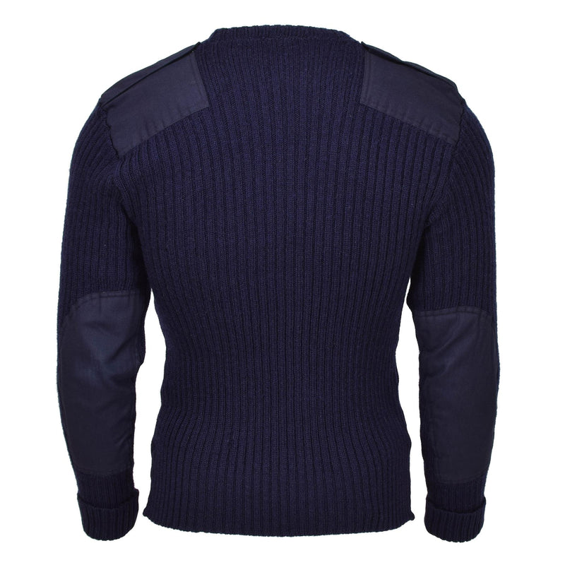 Echter blauer Pullover, Bodywarmer, Wollpullover, Kommandopullover der britischen Armee