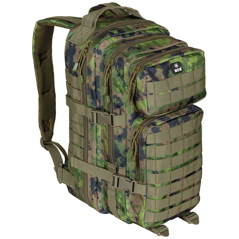 MFH Assault I Taktischer Rucksack 30L gepolsterte Schultergurte MOLLE M05 Camo