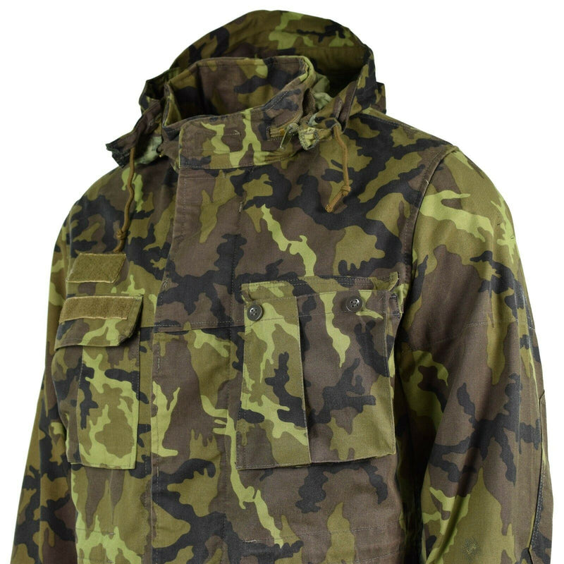 Original tschechische Armee Militär Kampf CZ 95 Camouflage Feldjacke Parka mit Kapuze