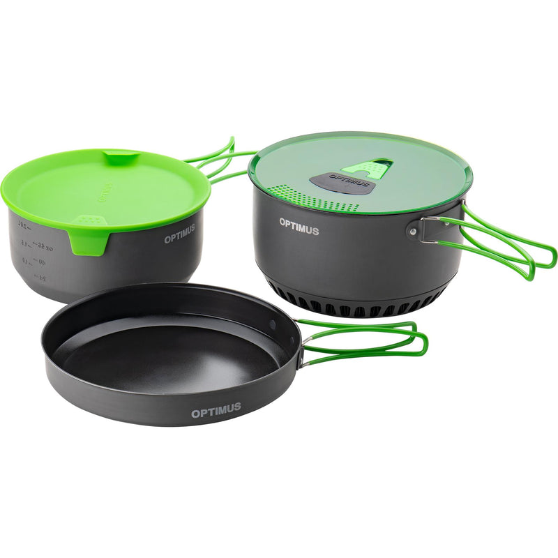 Optimus Terra Camp 4 Topfset Kochset antihaftbeschichtet Camping Camper Outdoor Set 7-teilig