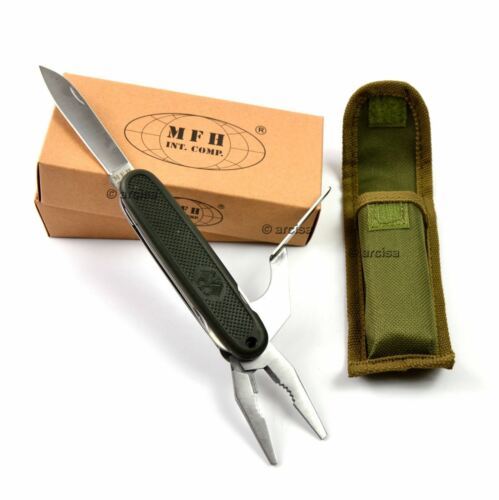 BW-Taschen-Multitool-Klappmesser im deutschen Armeestil. Bundeswehr-Adlermesser