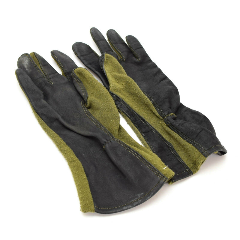 Echte US Army Kampfhandschuhe Leder Aramidfaser Air Force Militär Nomex OD