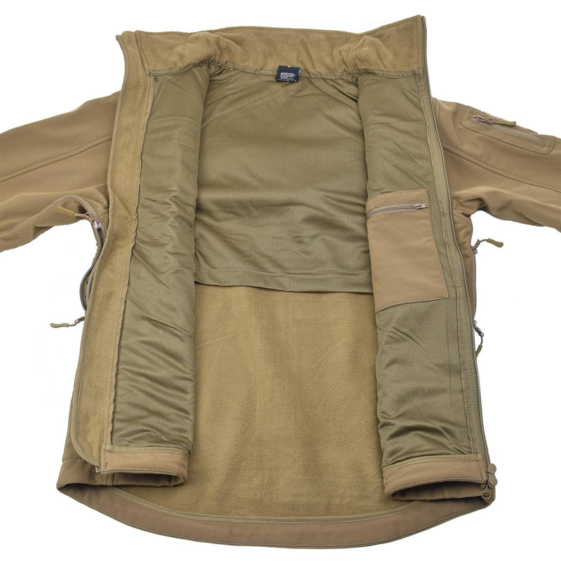 MIL-TEC Militär-Stil SCU14 Jacke Wandern Activewear mit Kapuze Outdoor Dark Coyote