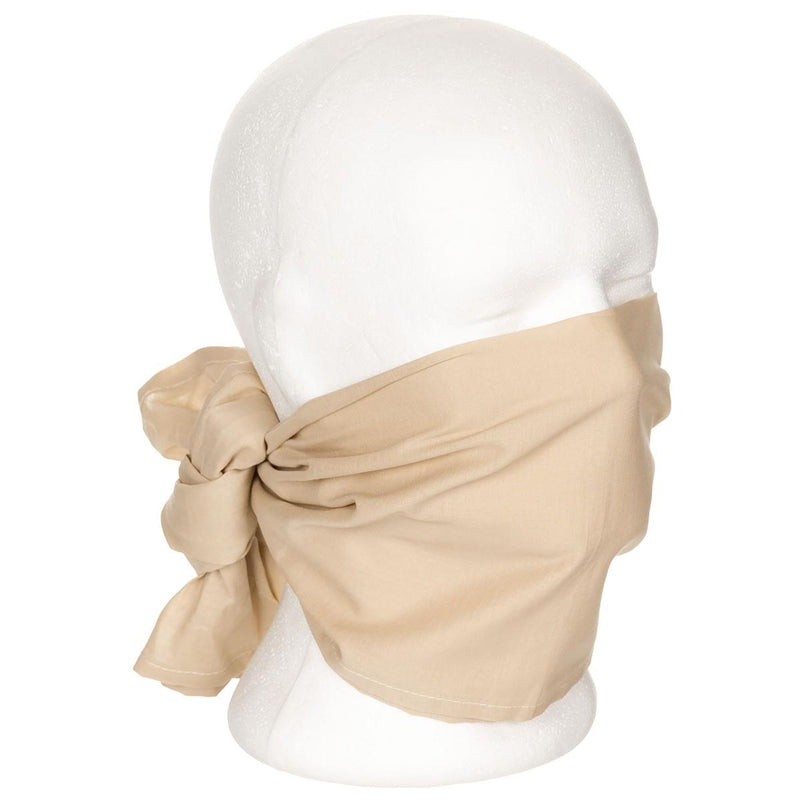 Echter Wüstenschal der britischen Armee, khakifarbenes Bandana-Kopftuch, 105 x 40 cm, NEU