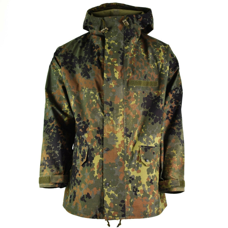 Original Bundeswehr Feldjacke GoreTex Flecktarn wasserdichter Regenschutzparka