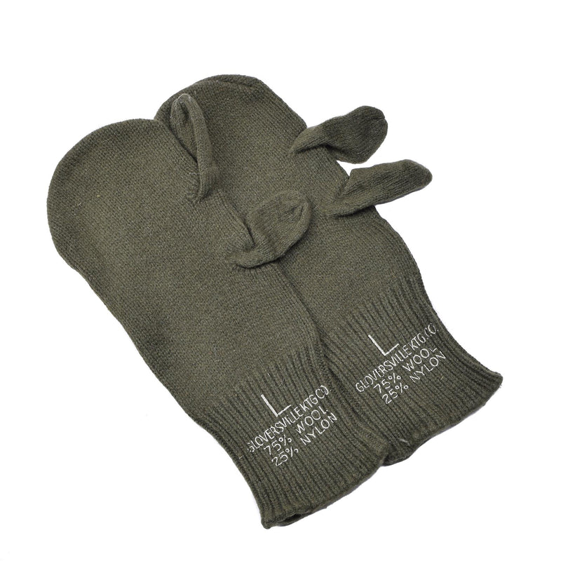 Original US Militär Trigger Fäustlinge Militär Überschuss Wollwärmer Handschuhe NEU