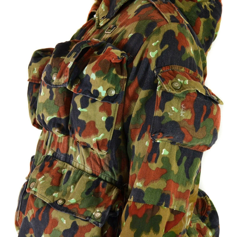Echte Schweizer Armeejacke M70 Alpenflage Camo Scharfschützen-Kampfparka mit Kapuze