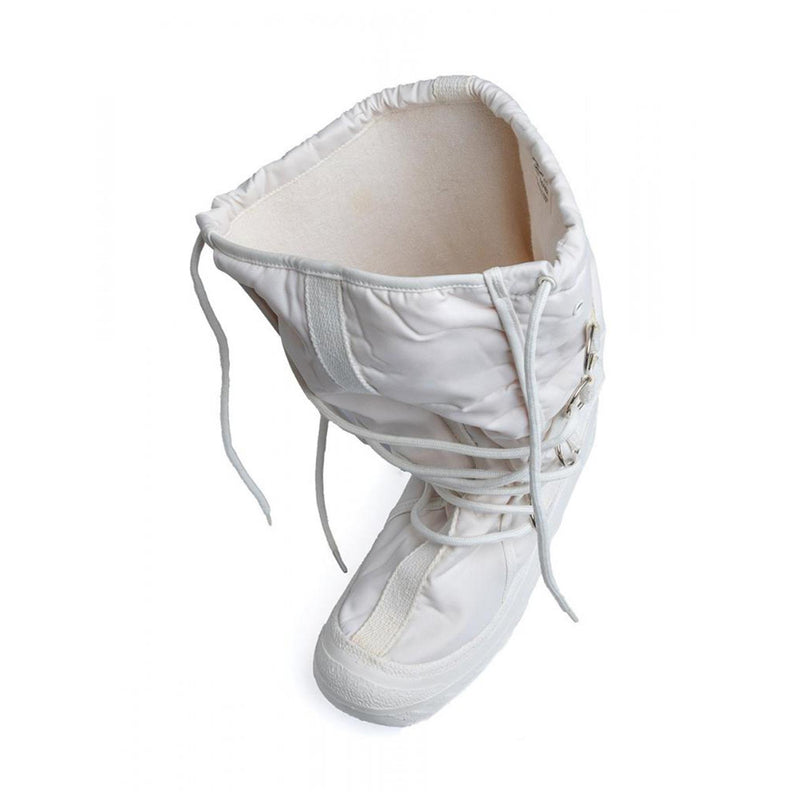 Echte italienische Militär-Schneestiefel mit wärmendem Obermaterial, Schnürsenkel, weiß, NEU