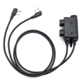 Earmor Dual PTT Adapter Kenwood Baofeng 2 Pin Wired Tactical Headset Schwarz