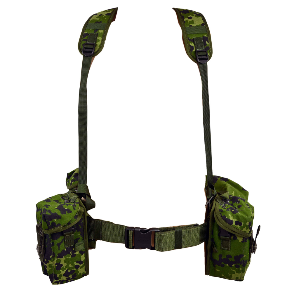 Original dänisches Militär M/96 CQC Gurtband-Set, 6-teilig, verstellbar, M84 Camo