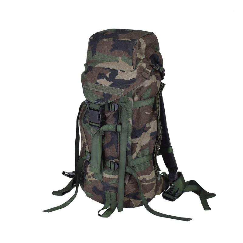 Original niederländischer Militär-Tagesrucksack, Marine-Rucksack, Wander- und Campingrucksack, Woodland, 40 l