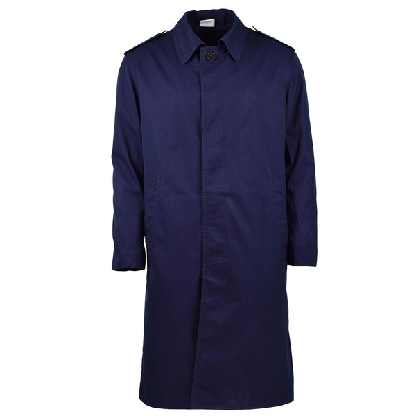 Echter französischer Militär-Regenmantel der Army Air Force, Trenchcoat, blau, wasserdicht